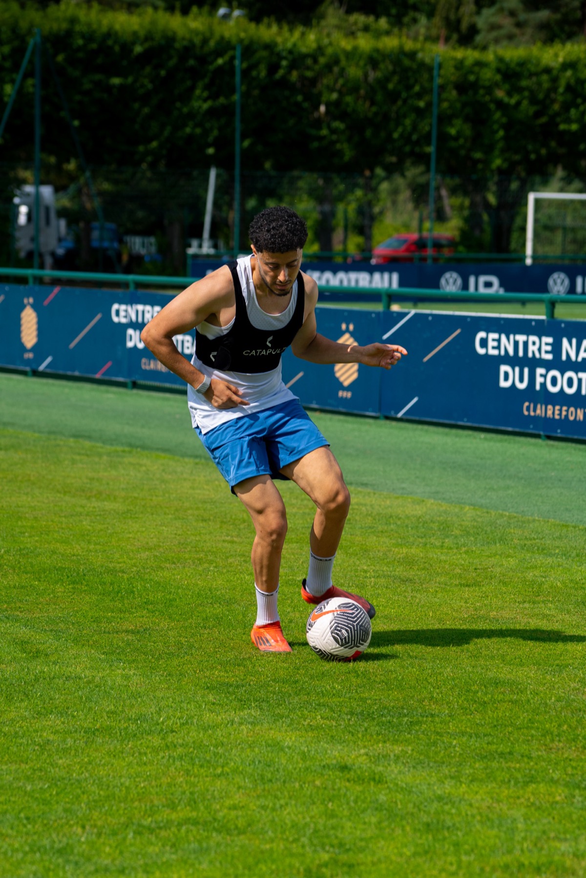 Adel Beggah dribbling in training, summer 2026